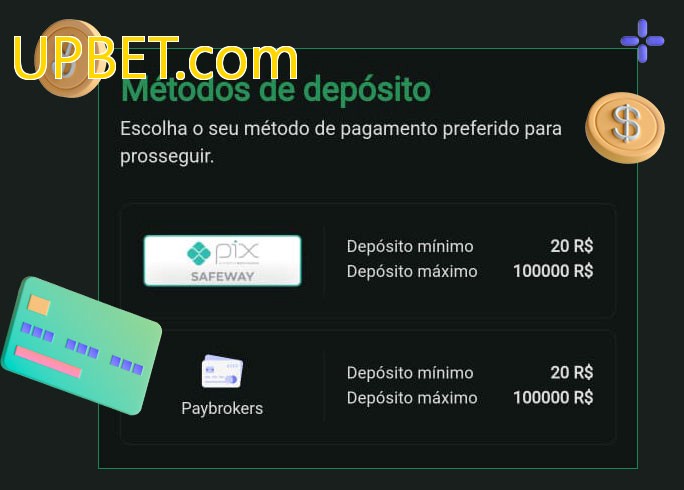 O cassino UPBET.combet oferece uma grande variedade de métodos de pagamento